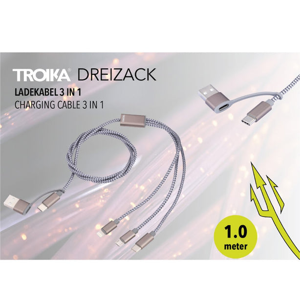 Troika Cable Dreizack CBL30GY