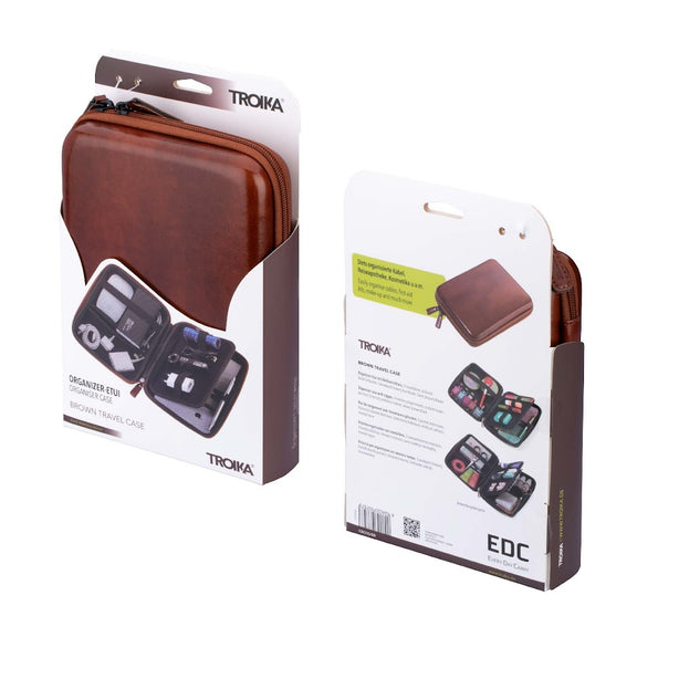 Troika Brown Travel Case Organiser CBO25BR