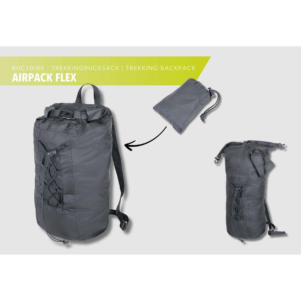 Troika Backpack Foldable Airpack Flext Black RUC10BK