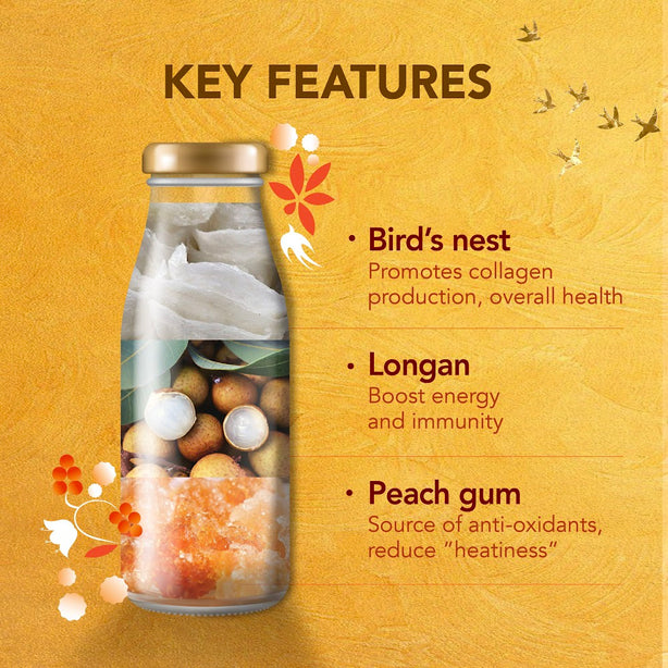 Nature's Farm® Bird’s Nest Longan Peach Gum 8% 180ml x 6s