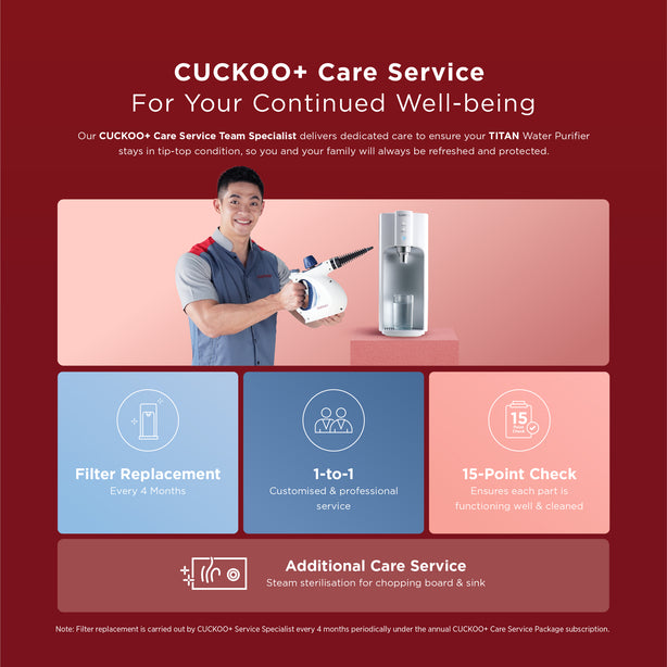 Titan Water Purifier Tankless 100°C + CR1095 Rice Cooker + 1 Aquarius Faucet (Free 1-Year Servicing CCSP & Installation)