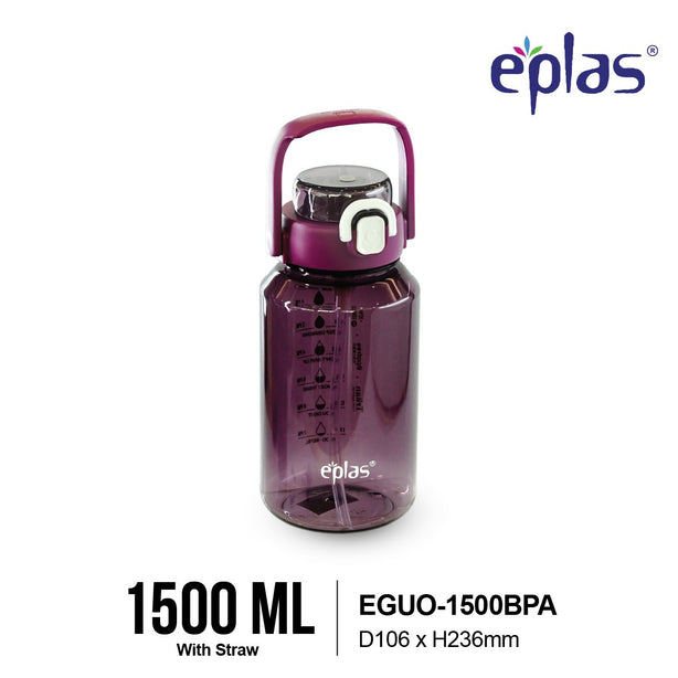 Eplas EGUO-1500 large capacity bottle w straw & phone stand (1500ml)