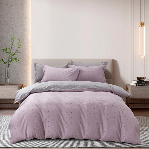 Marie Claire PWP October Campaign I Lumine Printed 100% Combed Cotton 1000TC Bed Set and 2 Glacier Pillows at $49