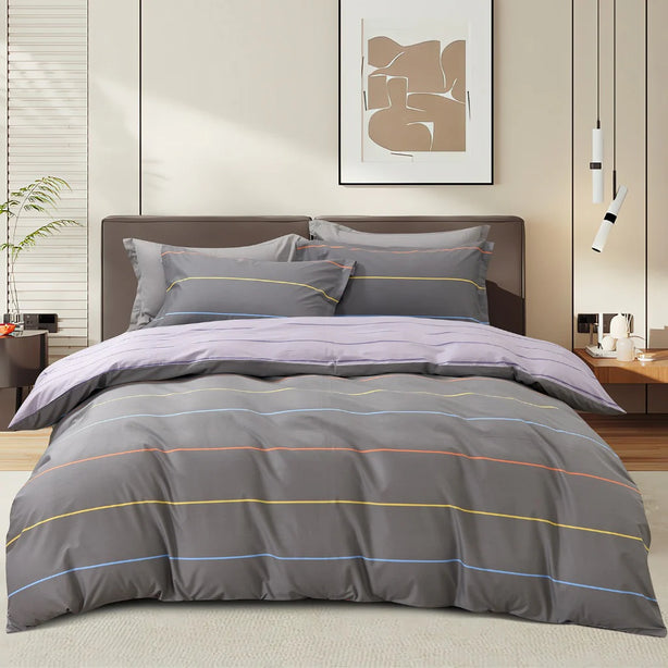Marie Claire PWP October Campaign I Lumine Printed 100% Combed Cotton 1000TC Bed Set and 2 Glacier Pillows at $49