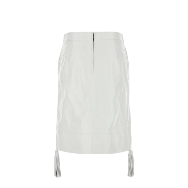 White Leather Skirt