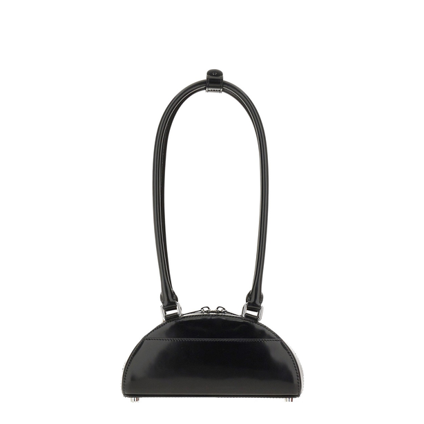 Mini Cow Leather Shoulder Bag - Black