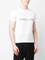Saint Laurent White T-Shirt with Black Logo Pattern