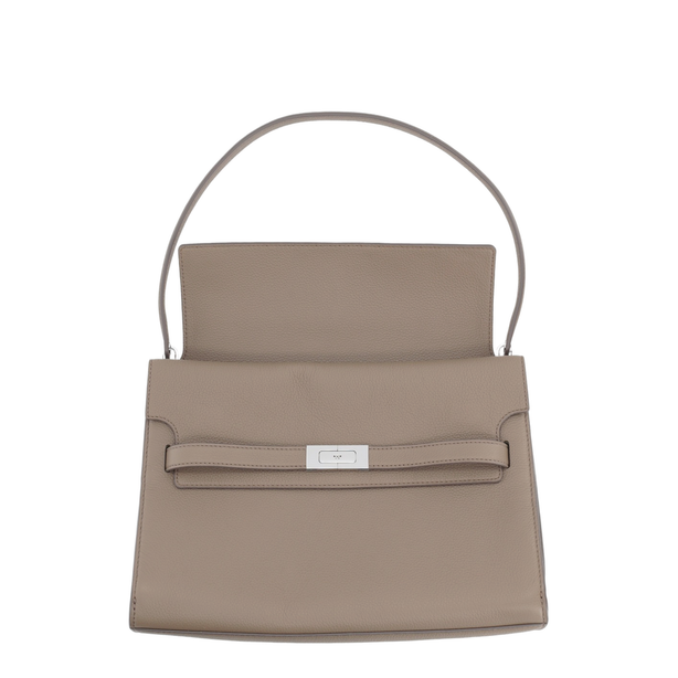 Lee Radziwill Large Pebbled Leather Shoulder Bag - Black