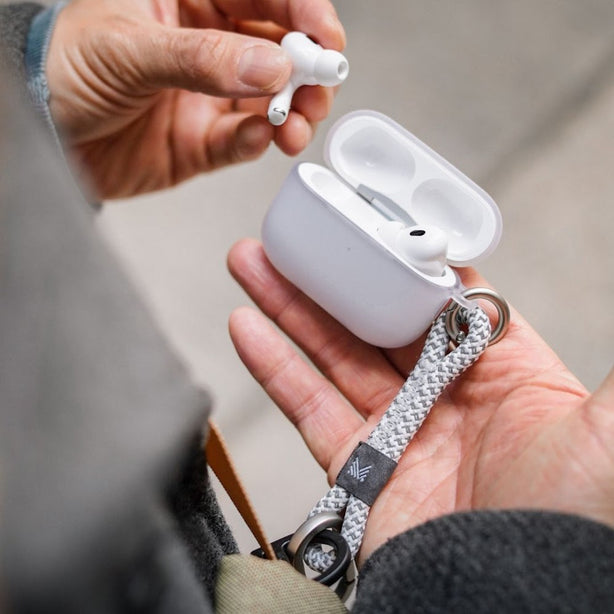 Monocozzi ESSENTIALS | Dust Proof Translucent Soft Plastic Case for AirPods Pro 1/2 with Strap