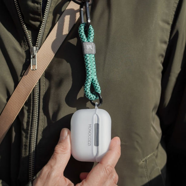 Monocozzi ESSENTIALS | Dust Proof Translucent Soft Plastic Case for AirPods Pro 1/2 with Strap