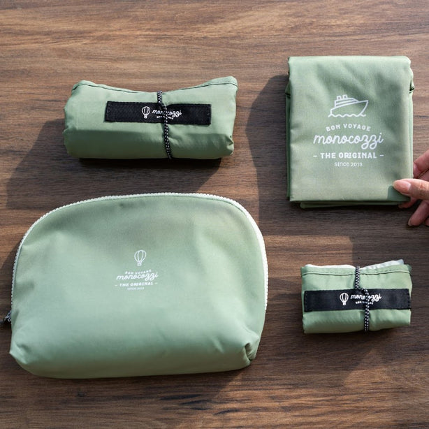 Monocozzi Bon Voyage 4 in 1 Travel Set (Apparel Bags, Shoe Bag, Skin Care Pouch)