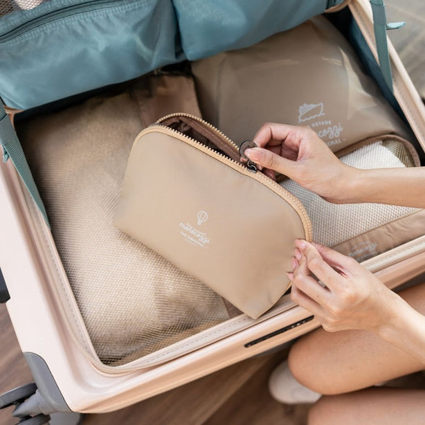 Monocozzi Bon Voyage 4 in 1 Travel Set (Apparel Bags, Shoe Bag, Skin Care Pouch)