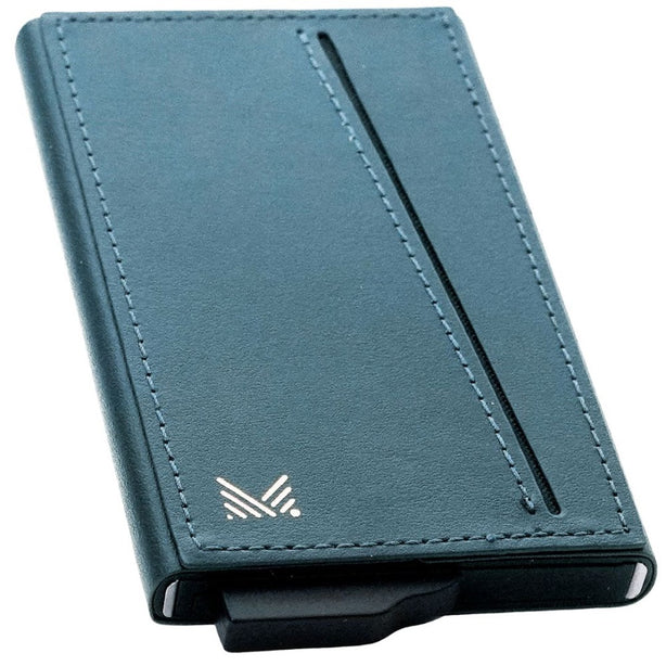 Monocozzi LUCID Refined | Biodegradable Leather Magnetic Metal Card Protector for iPhone