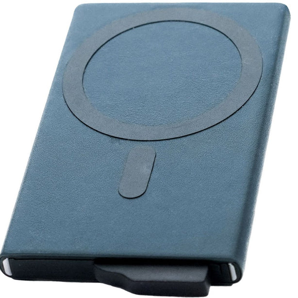 Monocozzi LUCID Refined | Biodegradable Leather Magnetic Metal Card Protector for iPhone