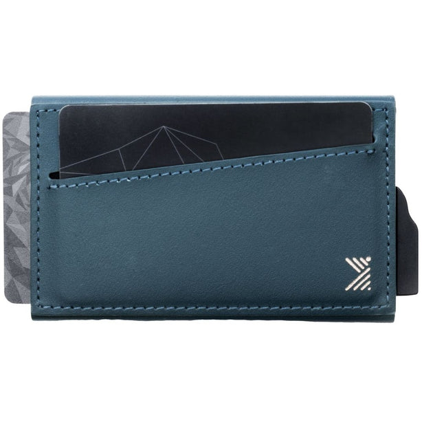 Monocozzi LUCID Refined | Biodegradable Leather Magnetic Metal Card Protector for iPhone