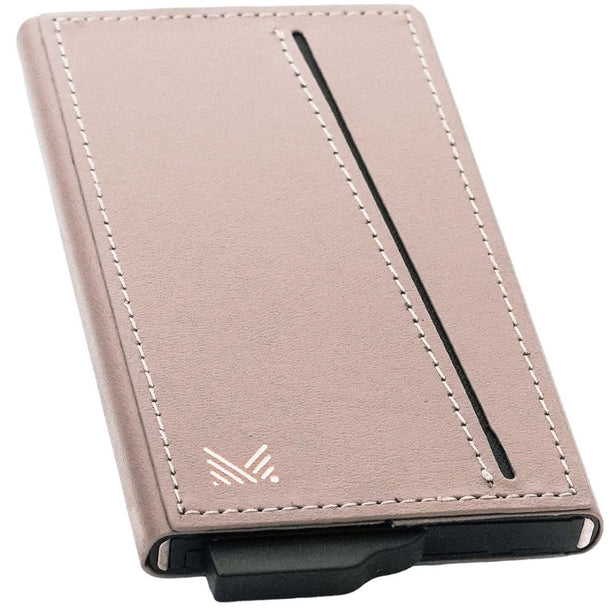 Monocozzi LUCID Refined | Biodegradable Leather Magnetic Metal Card Protector for iPhone