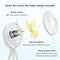 JISULIFE BabyFan LIFE1 Octopus Fan 4000mAh Portable Clip Fan 4-Speed Soft Blades Type-C Washable Cover – White