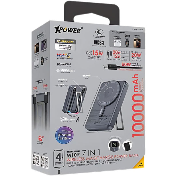 XPower M10R 7in1 10,000mAh PD 3.0  Power Bank with Stand  (CCC)