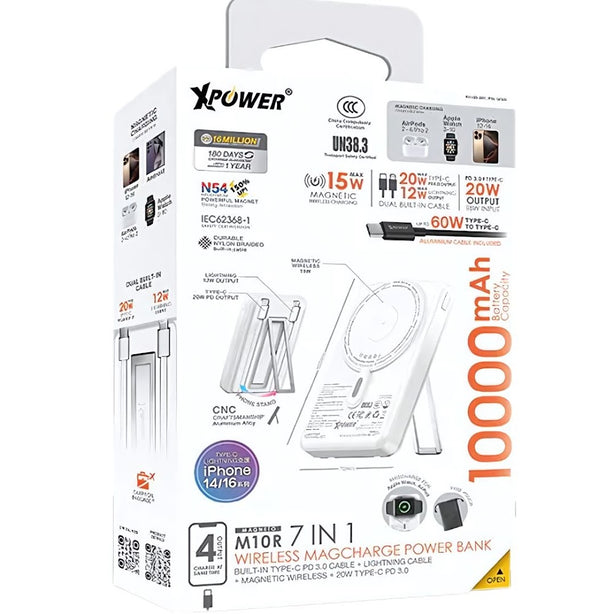 XPower M10R 7in1 10,000mAh PD 3.0  Power Bank with Stand  (CCC)