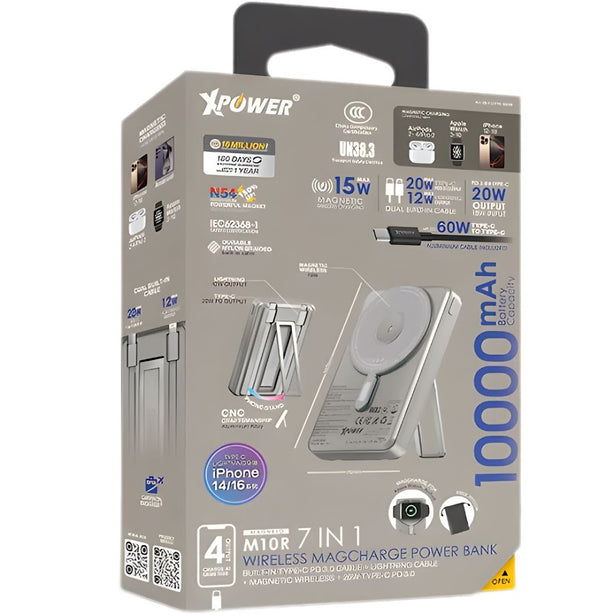 XPower M10R 7in1 10,000mAh PD 3.0  Power Bank with Stand  (CCC)