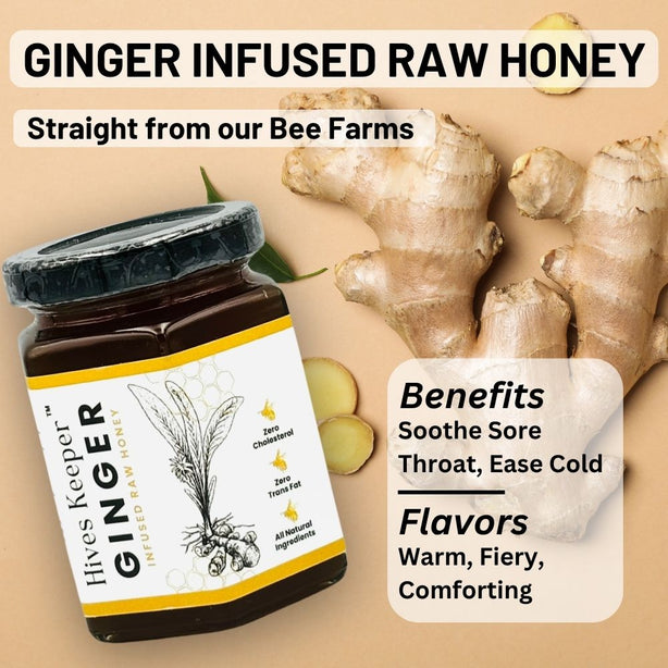 Lemon + Ginger Raw Honey Gift Set  250g x 2