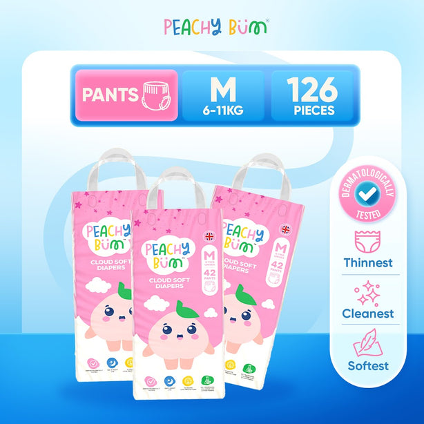 [Bundle of 3] Peachy Bum Cloud Soft Diaper Pants | Size M | Size L | Size XL | Size XXL