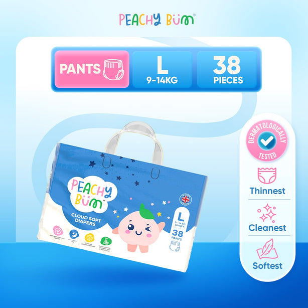 [1 Pack] Peachy Bum Cloud Soft Diaper Pants | Size M | Size L | Size XL | Size XXL