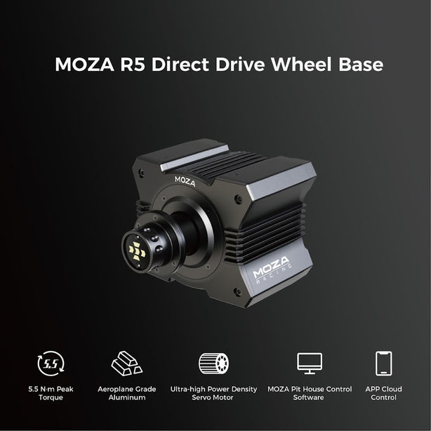 MOZA R5 Bundle 5.5Nm Base + Steering Wheel + Pedals + Table Clamp