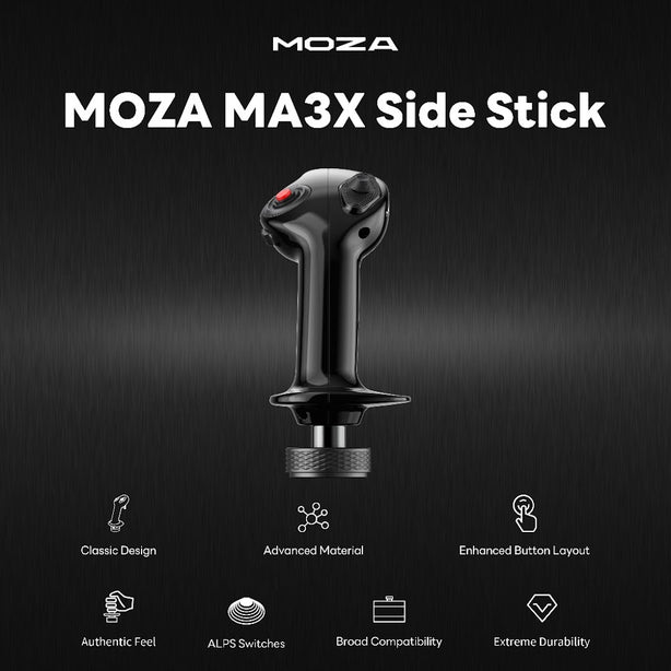 MOZA MA3X Grip Flight Simulation Side Stick Controller