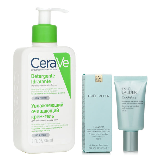 Estee Lauder Daywear Sheer Tint Release Advanced Multi-protection Anti-oxidant Moisturizer Spf 15 50ml X Cerave Hydrating Cleanser For Normal To Dry
