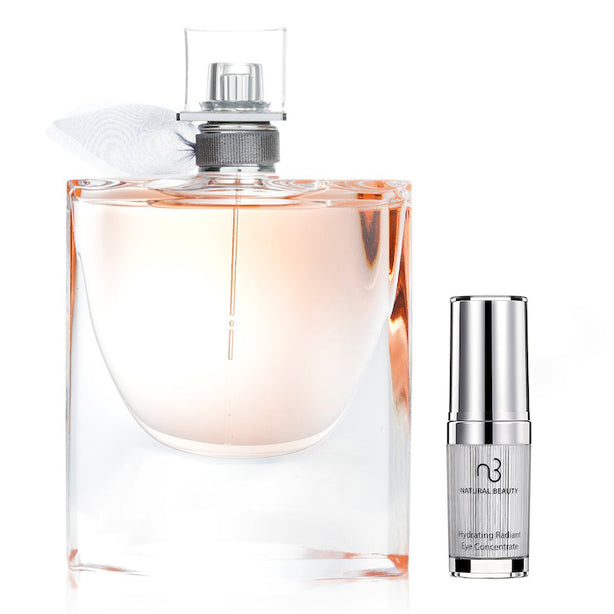 Lancome La Vie Est Belle L'eau De Parfum Spray 75ml X Natural Beauty Hydrating Radiant Eye Concentrate (exp Date: 02/2026) 15ml - 2pcs
