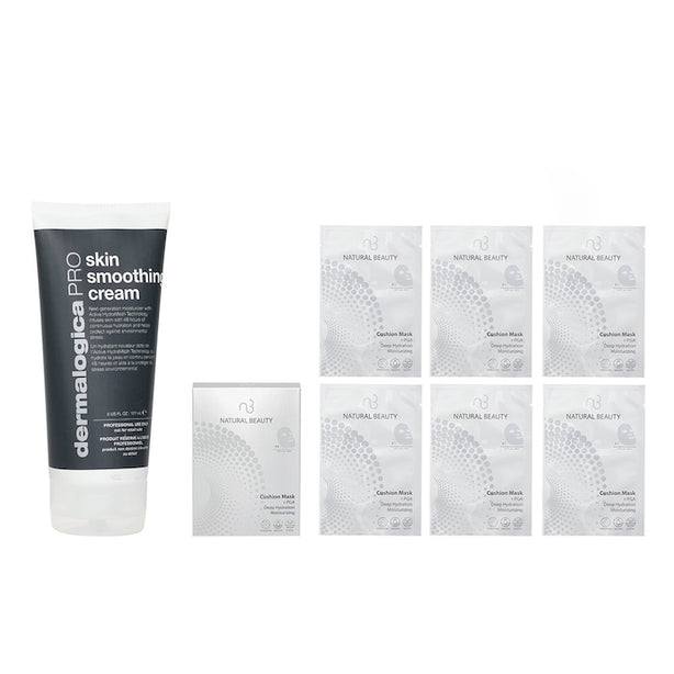 Dermalogica Skin Smoothing Cream Pro (salon Size) 177ml X Natural Beauty R-pga Deep Hydration Moisturizing Cushion Mask (exp Date: 01/2026) 6x 20ml