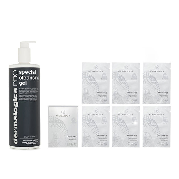 Dermalogica Special Cleansing Gel Pro (salon Size) 946ml X Natural Beauty R-pga Deep Hydration Moisturizing Cushion Mask (exp Date: 01/2026) 6x 20ml
