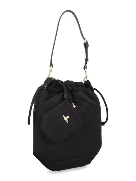 Small Viscose Handbag - Black