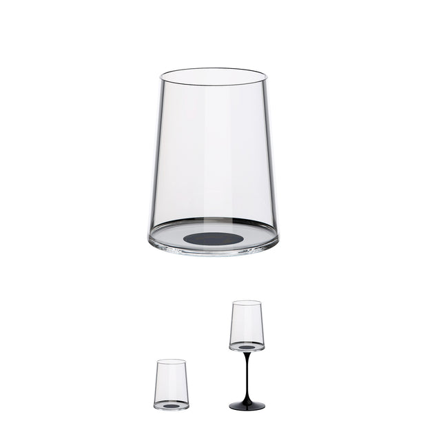 SplitGlass - Tumbler | White wine cup - Black - set of 2 glasses
