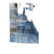 Light Blue Graphic Print Scarf