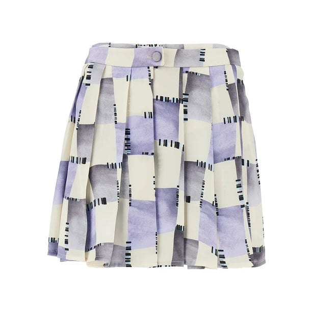 EMPORIO ARMANI Check print satin skorts