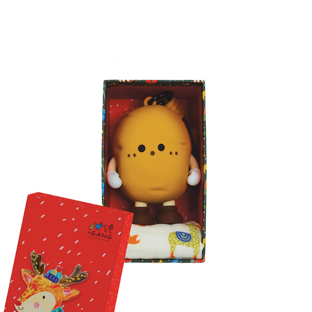 The Gang The Rangers Series The Squad Gauze Cotton Bath Linen X'mas Gift Set, 1 Piece Gauzy Face Towel With 1 Piece Veggie Pouch