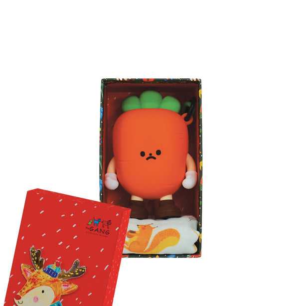 The Gang The Rangers Series The Squad Gauze Cotton Bath Linen X'mas Gift Set, 1 Piece Gauzy Face Towel With 1 Piece Veggie Pouch