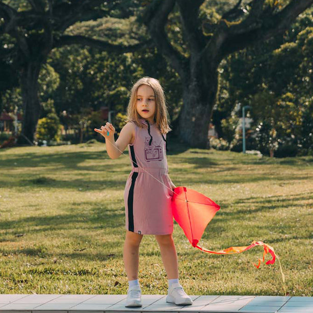 Purrcast! Hoodie Kids Pink Dress