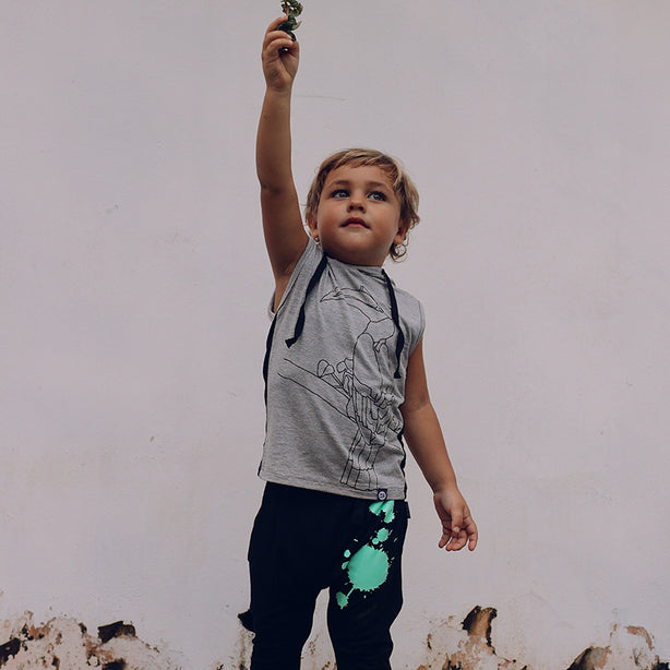 Hornbill Hoodie Kids Sleeveless Top