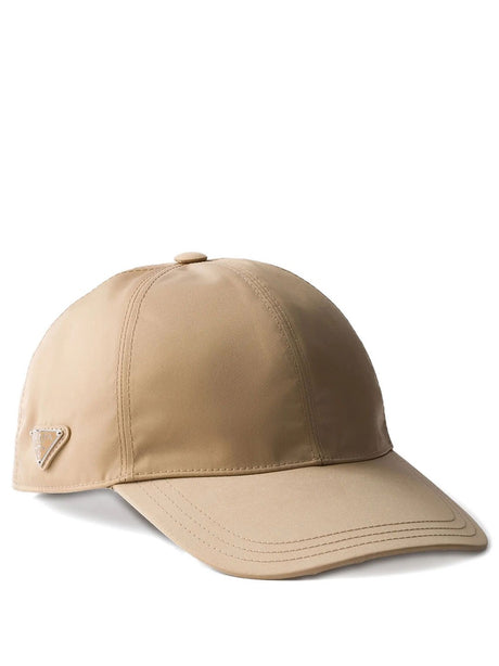 Beige Re Nylon Baseball Cap