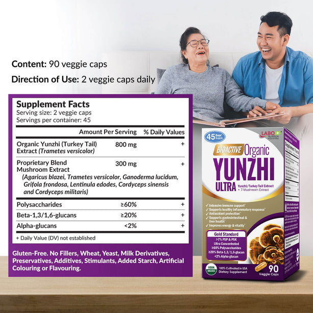 LABO Nutrition Bioactive Organic Yunzhi for Intensive Immune Support & Recovery