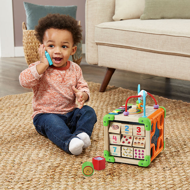 LeapFrog Touch and Learn Wooden Activity Cube | Baby Toy | Early Learning Toy | Wooden Toy