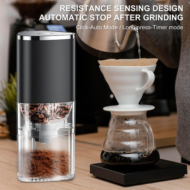 StitchesandTweed Portable Electric Rechargeable Coffee Grinder