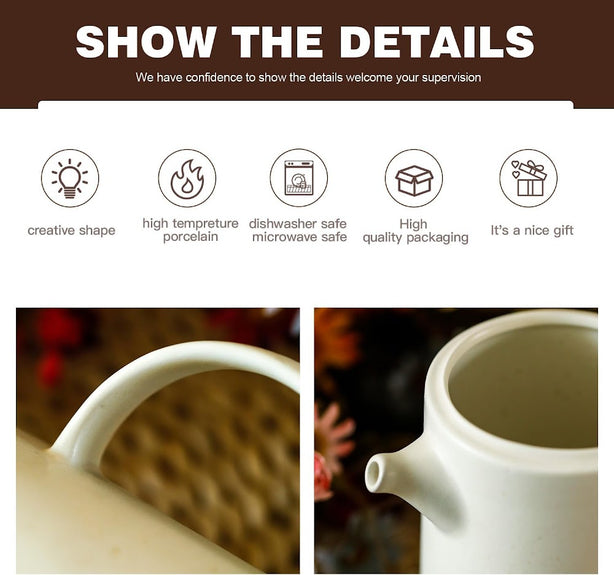 StitchesandTweed Pour Over Coffee Maker Set Vintage Ceramic