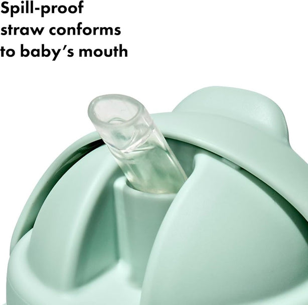 OXO Tot Transitions Toddler Straw Cup with Removable Handles, 6oz/180ml
