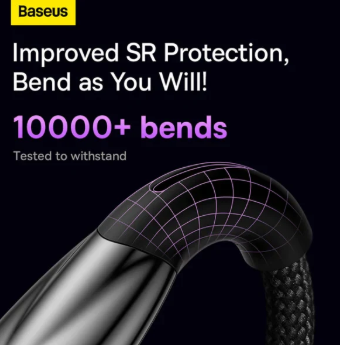 Baseus Glimmer Series Fast Charging Data Cable Type-C to Type-C 100W 2m White