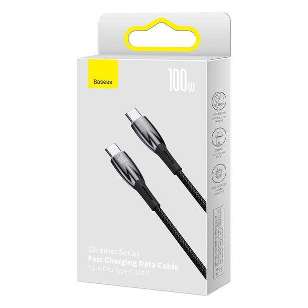 Baseus Glimmer Series Fast Charging Data Cable USB to Type-C 100W 2m Black
