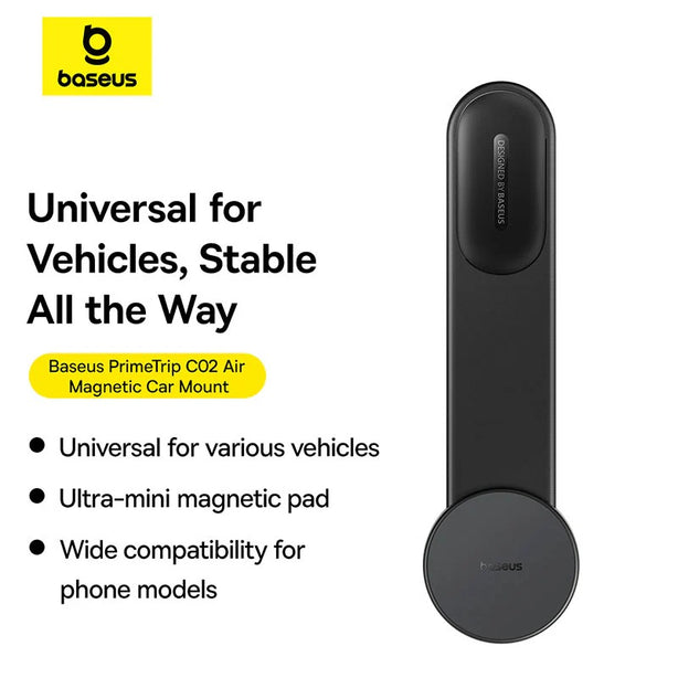 OS-Baseus PrimeTrip C02 Air Magnetic Car Mount Stick-on Type Cluster Black